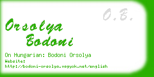 orsolya bodoni business card